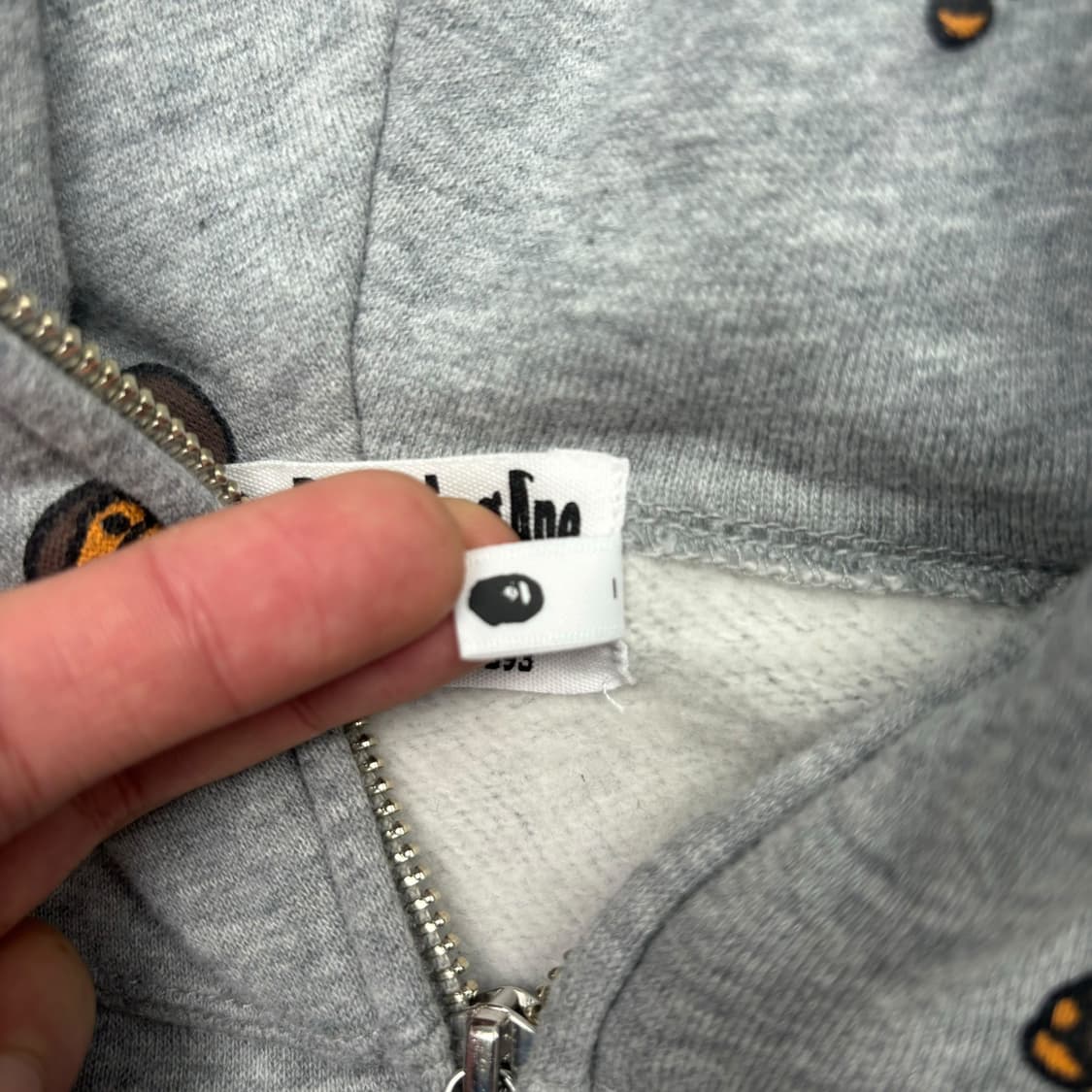 베이프 베이비 마일로 모노그램 풀 오버 후드집업 L 상품이미지8