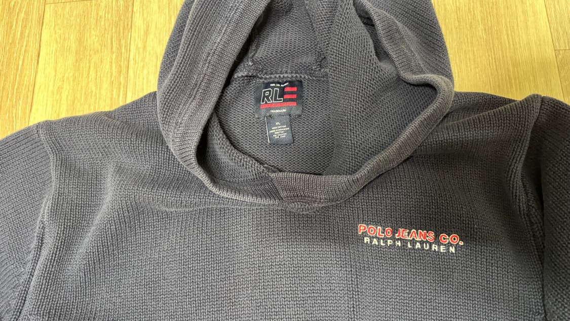 폴로 진스 니트 후드 네이비 상품이미지4