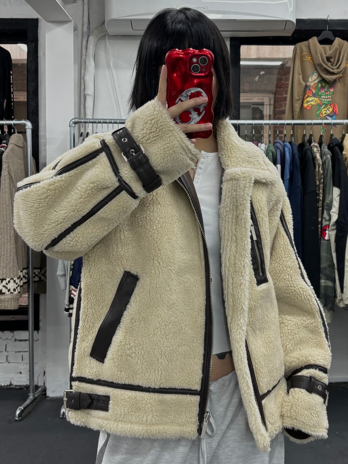 인스턴트펑크 리버시블 무스탕 상품이미지1