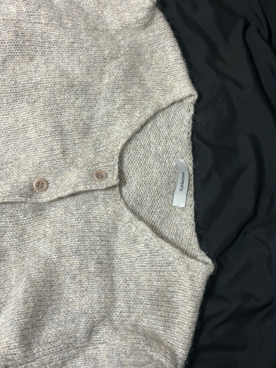 Amomento 아모멘토 시어링 크롭 가디건 상품이미지5