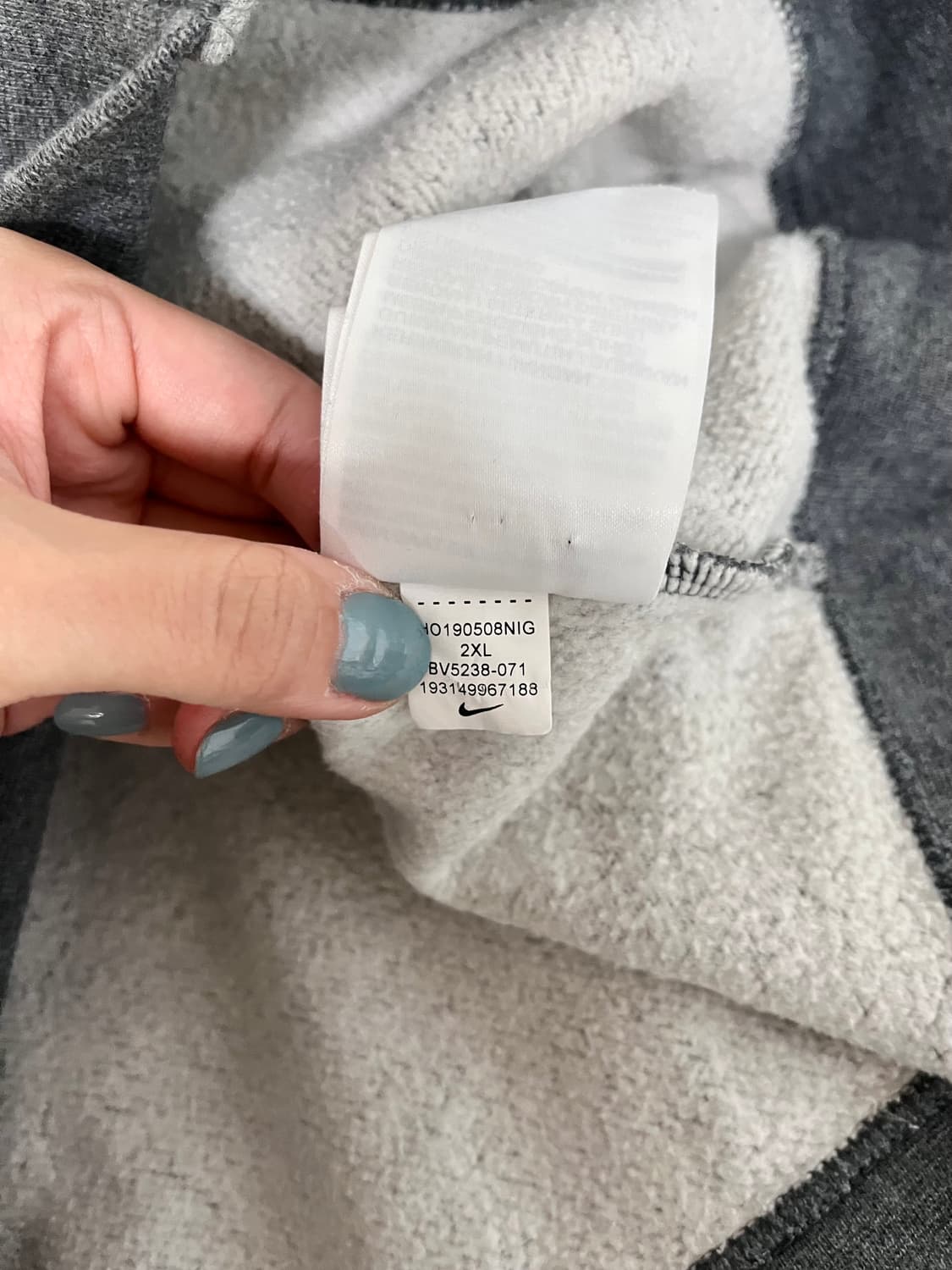 110) 나이키 빅스우시 기모 후드집업 그레이 상품이미지7