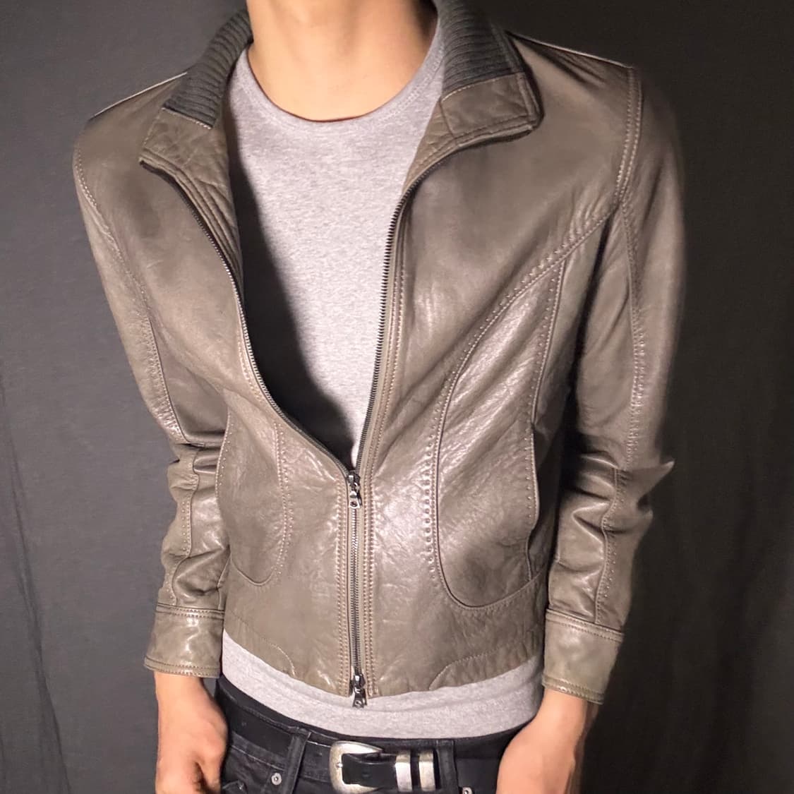 vintage leather jacket 상품이미지1