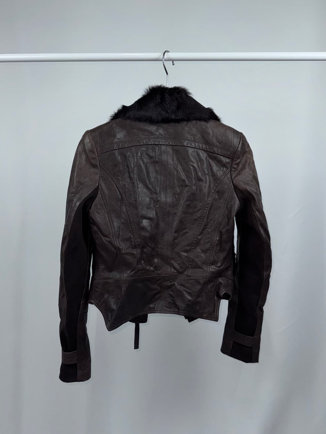 브라운 퍼 레더자켓 상품이미지8