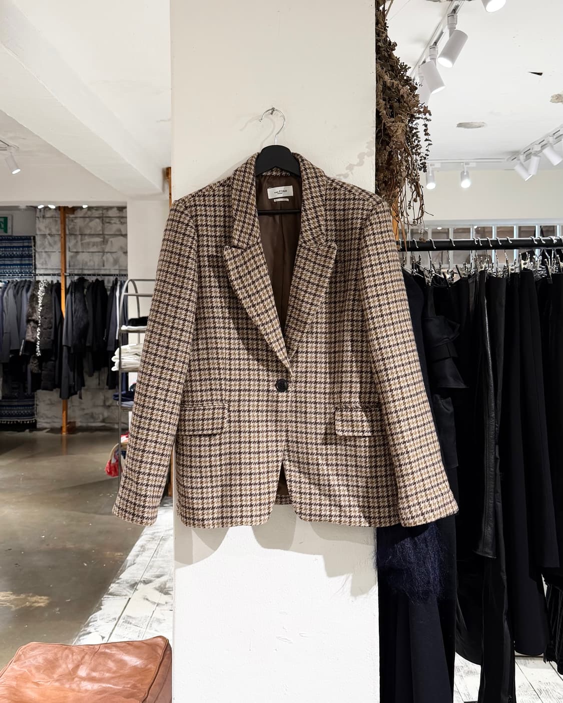 이자벨마랑 에뜨왈 아이보리 브라운 하운드투스 커스틴 울 자켓 상품이미지1