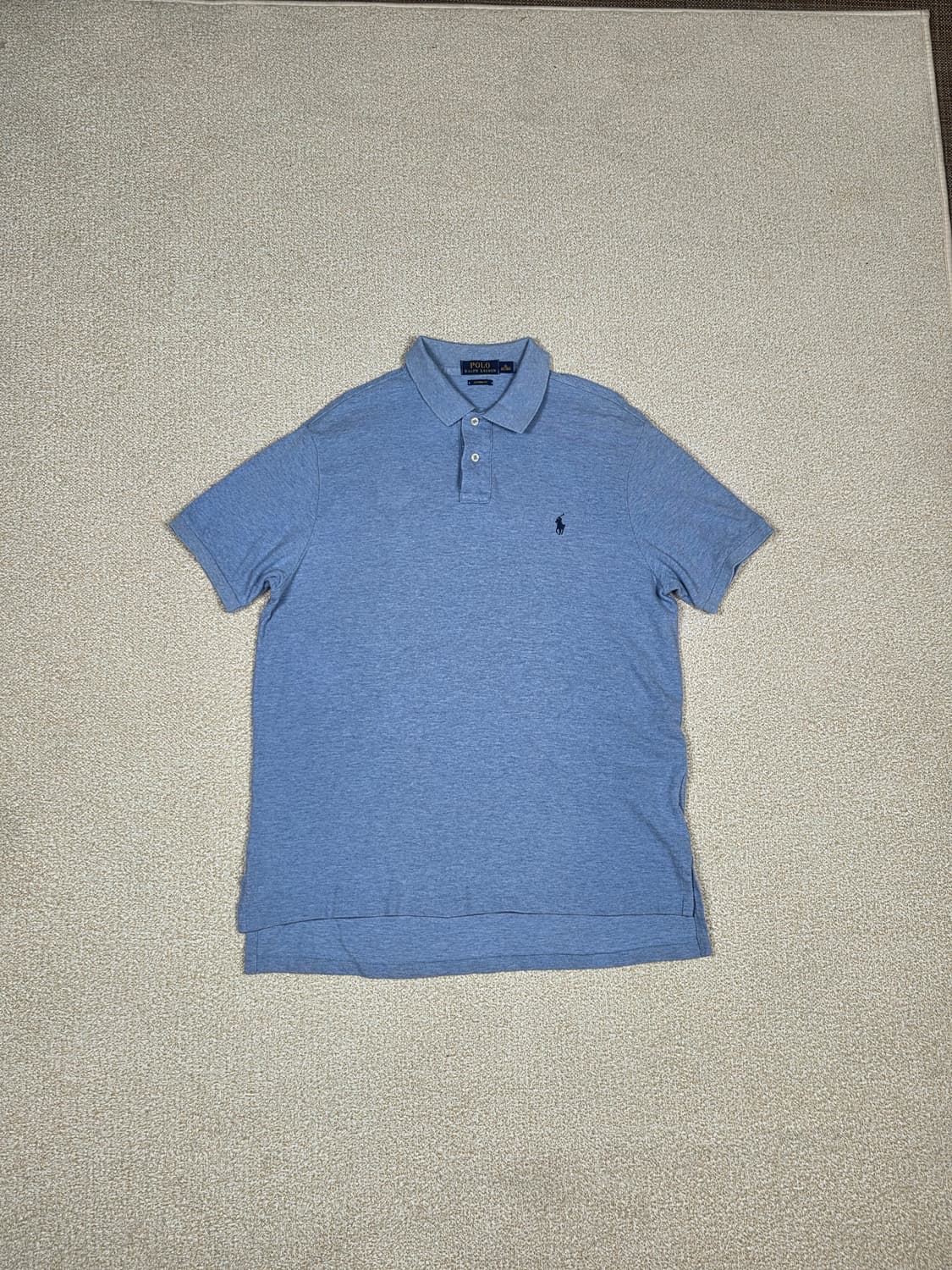 [폴로 랄프로렌] 커스텀 핏 코튼 메쉬 반팔 폴로 셔츠 | S00048 상품이미지1