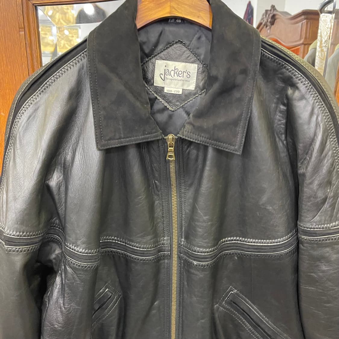 90's Vintage leather jacket 상품이미지5