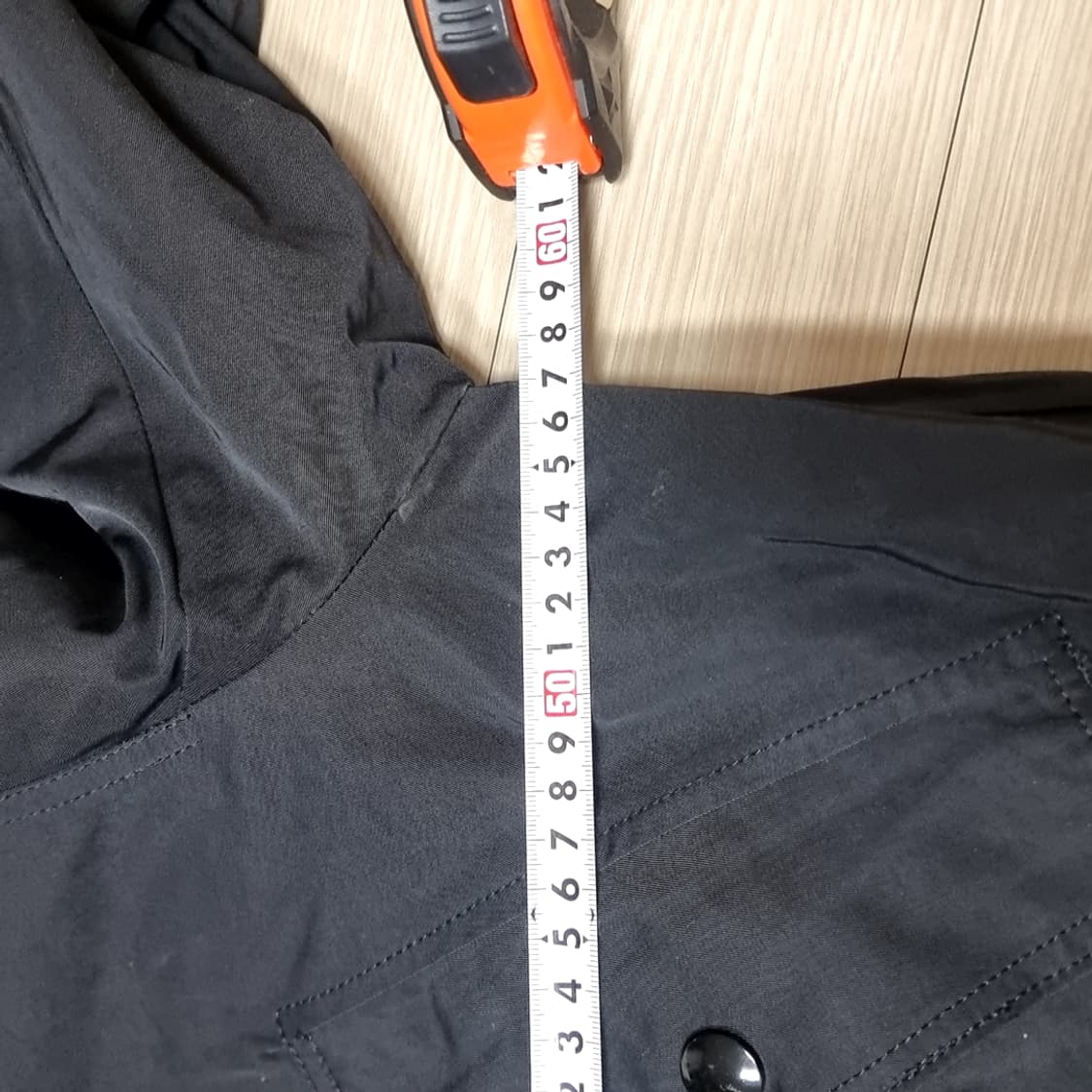 백 지퍼 디테일 블랙 봄버 ma1(L) 상품이미지9
