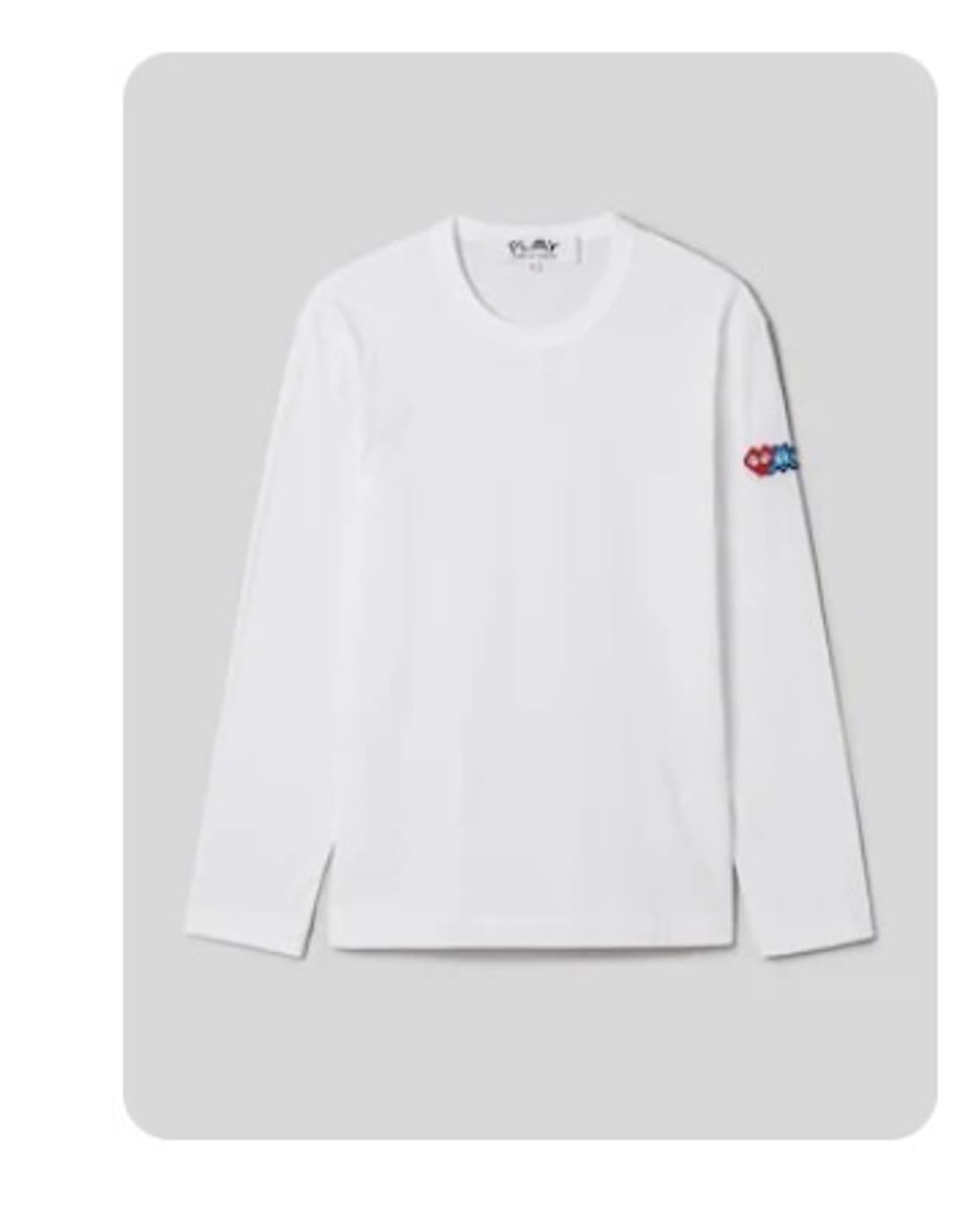 꼼데가르송 인베이더 더블하트 긴팔티 S 미개봉새상품 상품이미지1