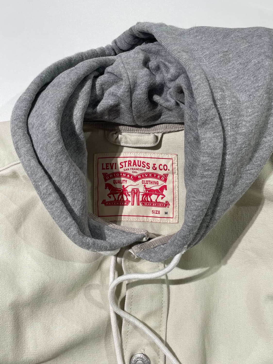 리바이스 아이보리 잭슨 후디 오버 셔츠 자켓 상품이미지7