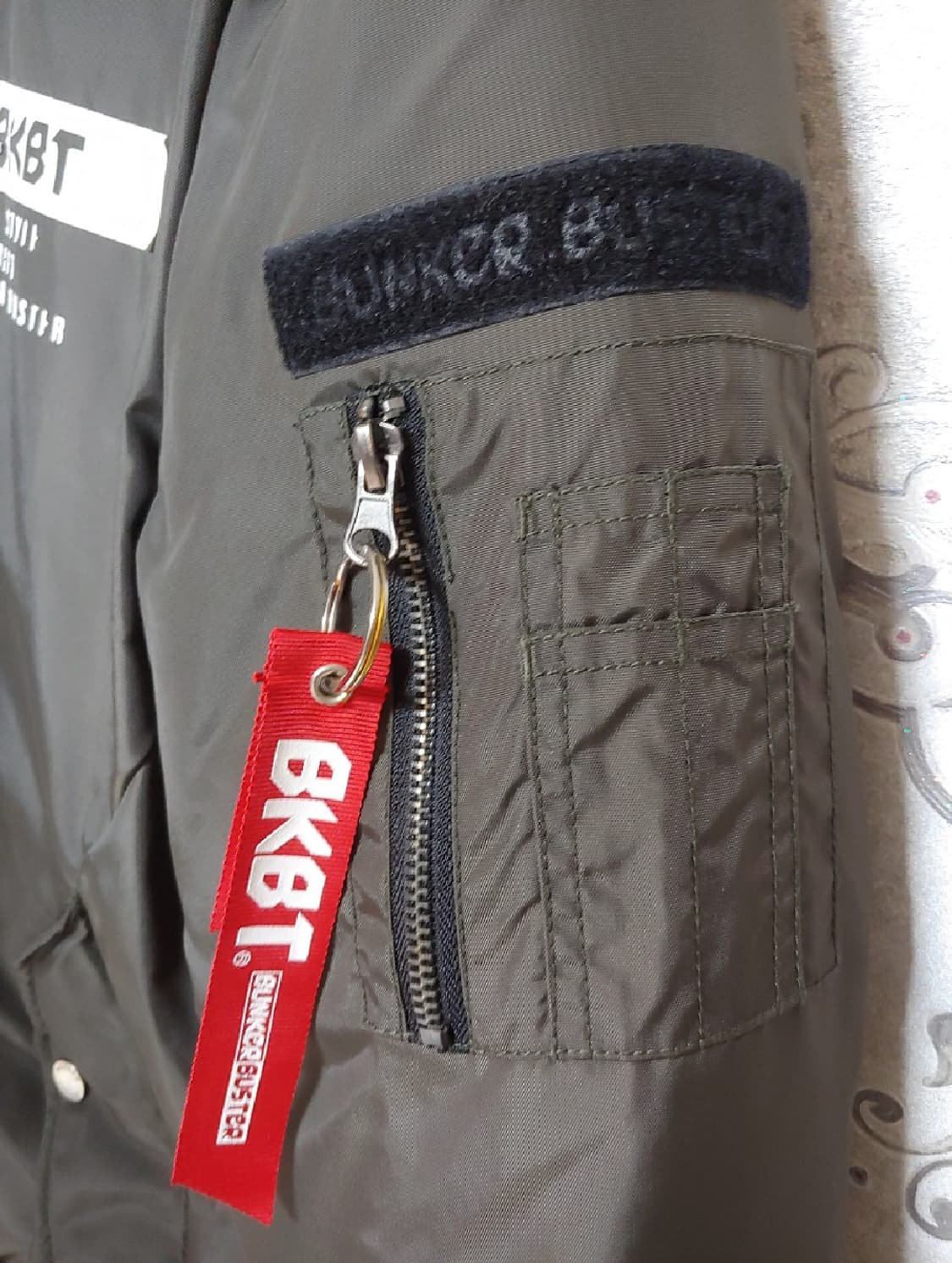 벙커버스터 카키 항공 점퍼 상품이미지4