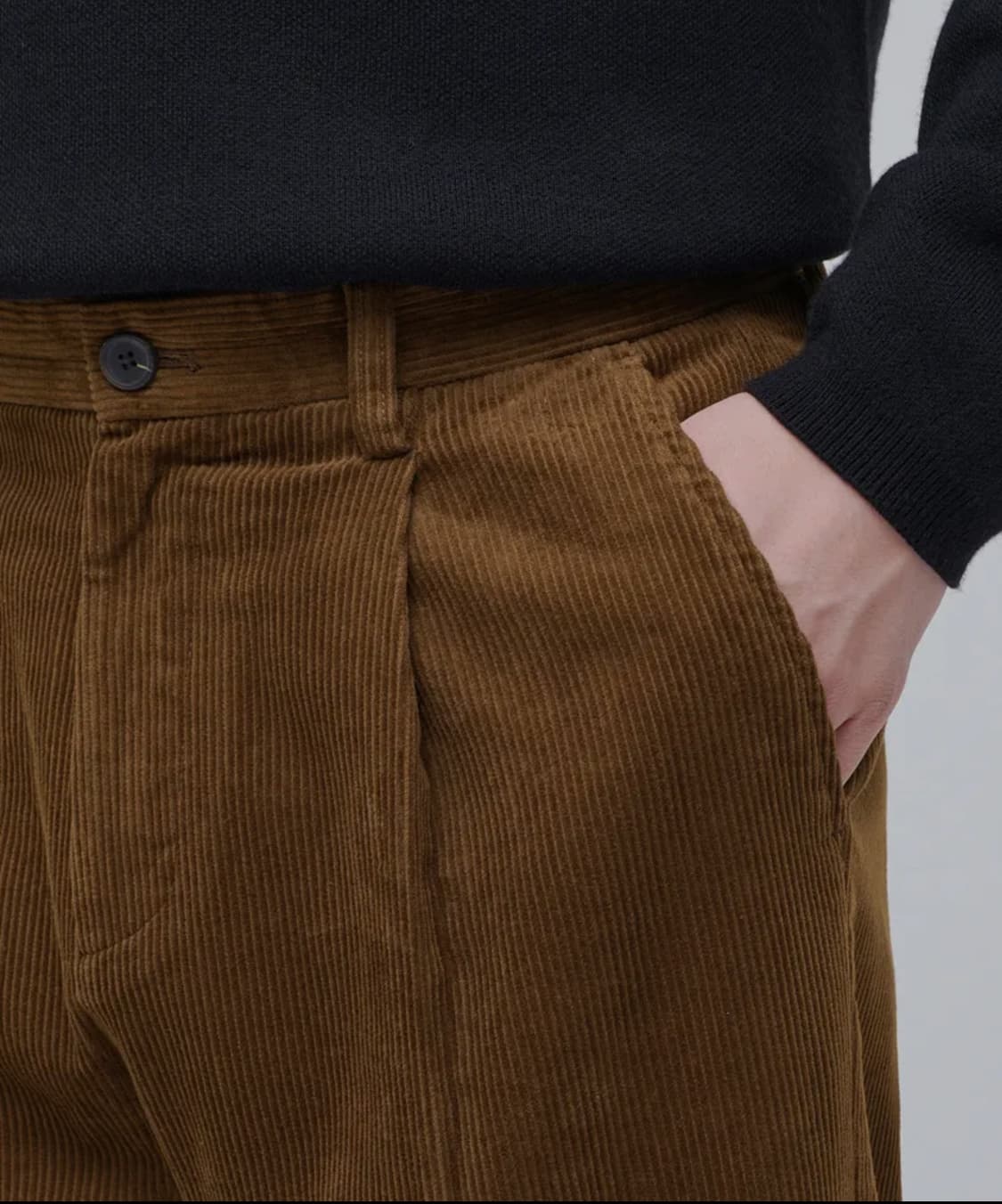 무신사 스탠다드 와이드핏 코듀로이 팬츠 브라운 상품이미지5