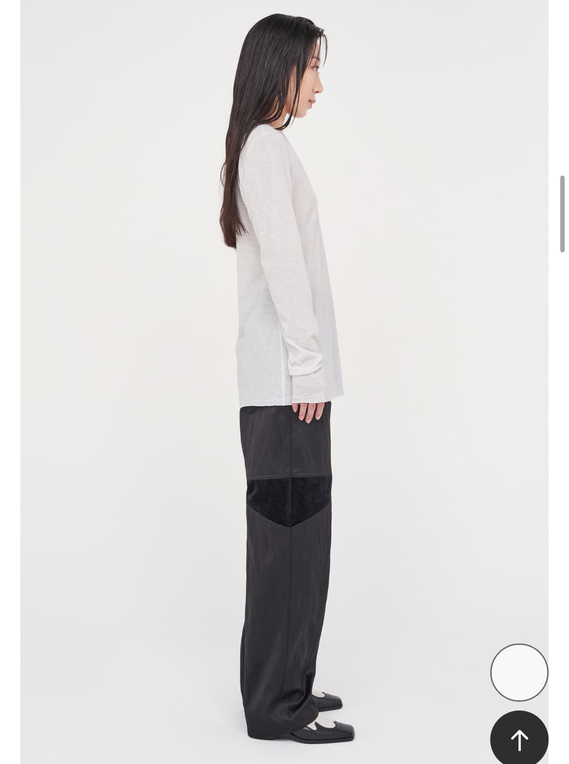 마뗑킴 vintage straight top in white 상품이미지3