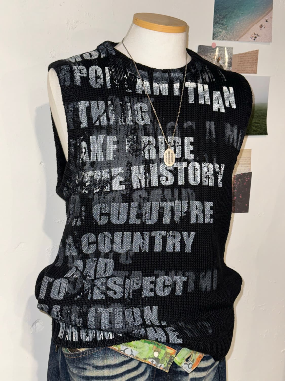 In the attic 니트 조끼 상품이미지2