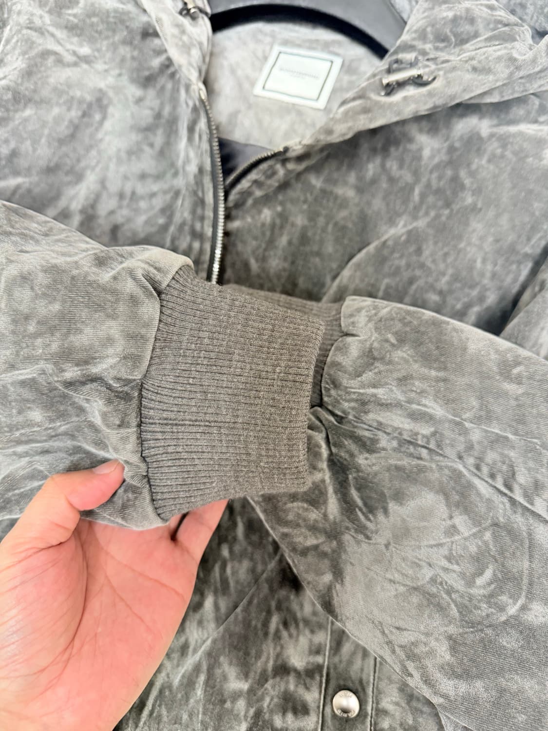 (24FW 새상품) 우영미 코튼 후드 자켓 그레이 (46) 상품이미지4