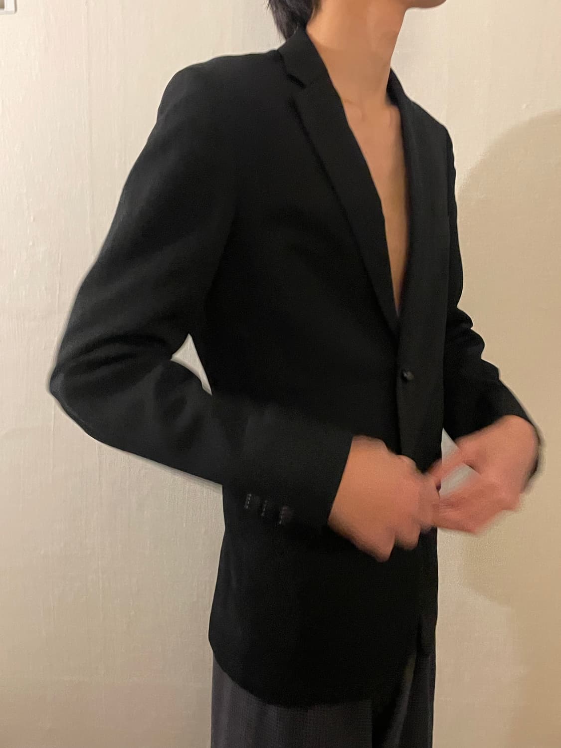 꼼데 가르송 블랙 블레이저입니다. 상품이미지4