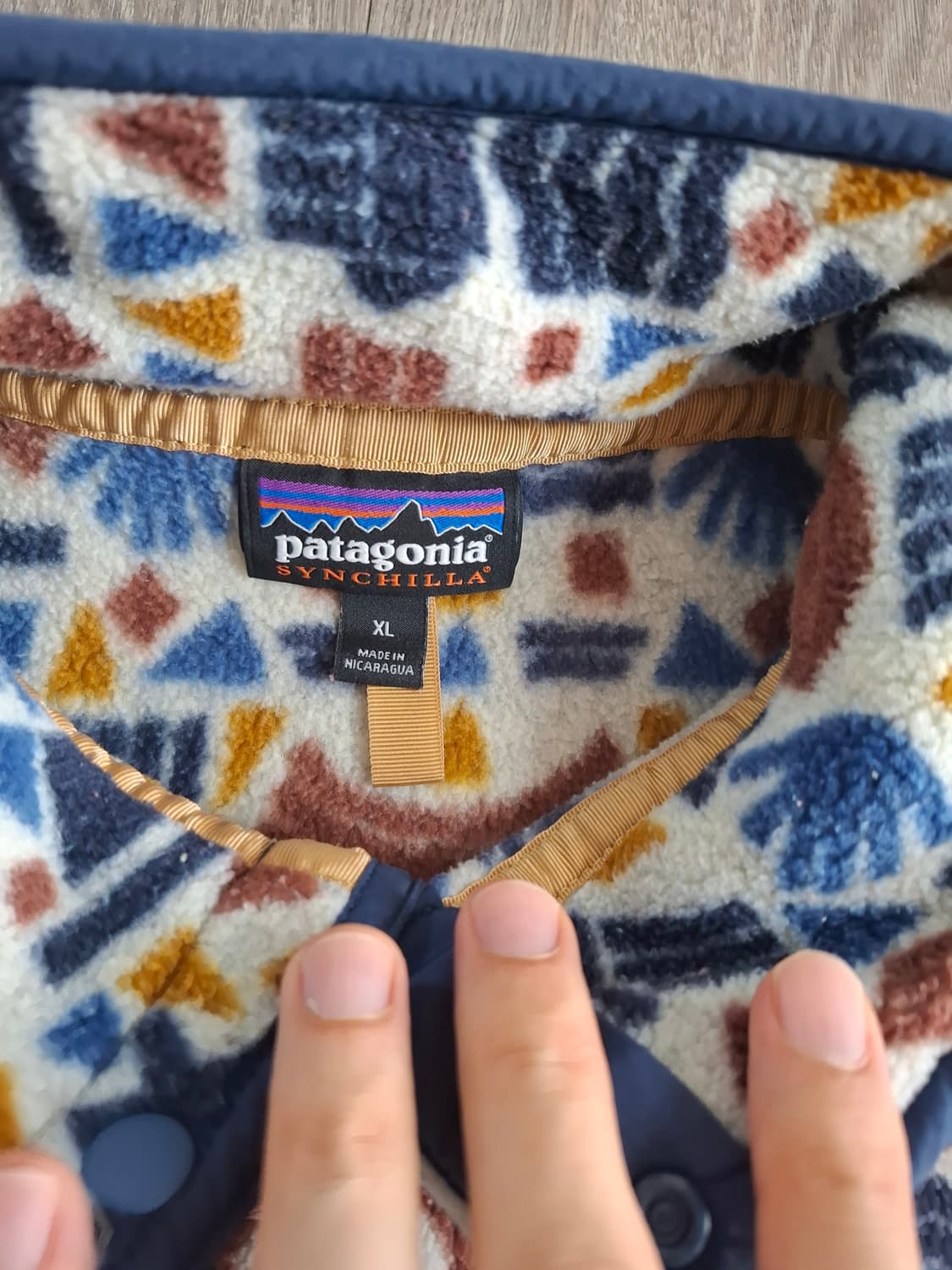 XL 파타고니아 신칠라 아즈텍 패턴 플리스 풀오버 상품이미지3