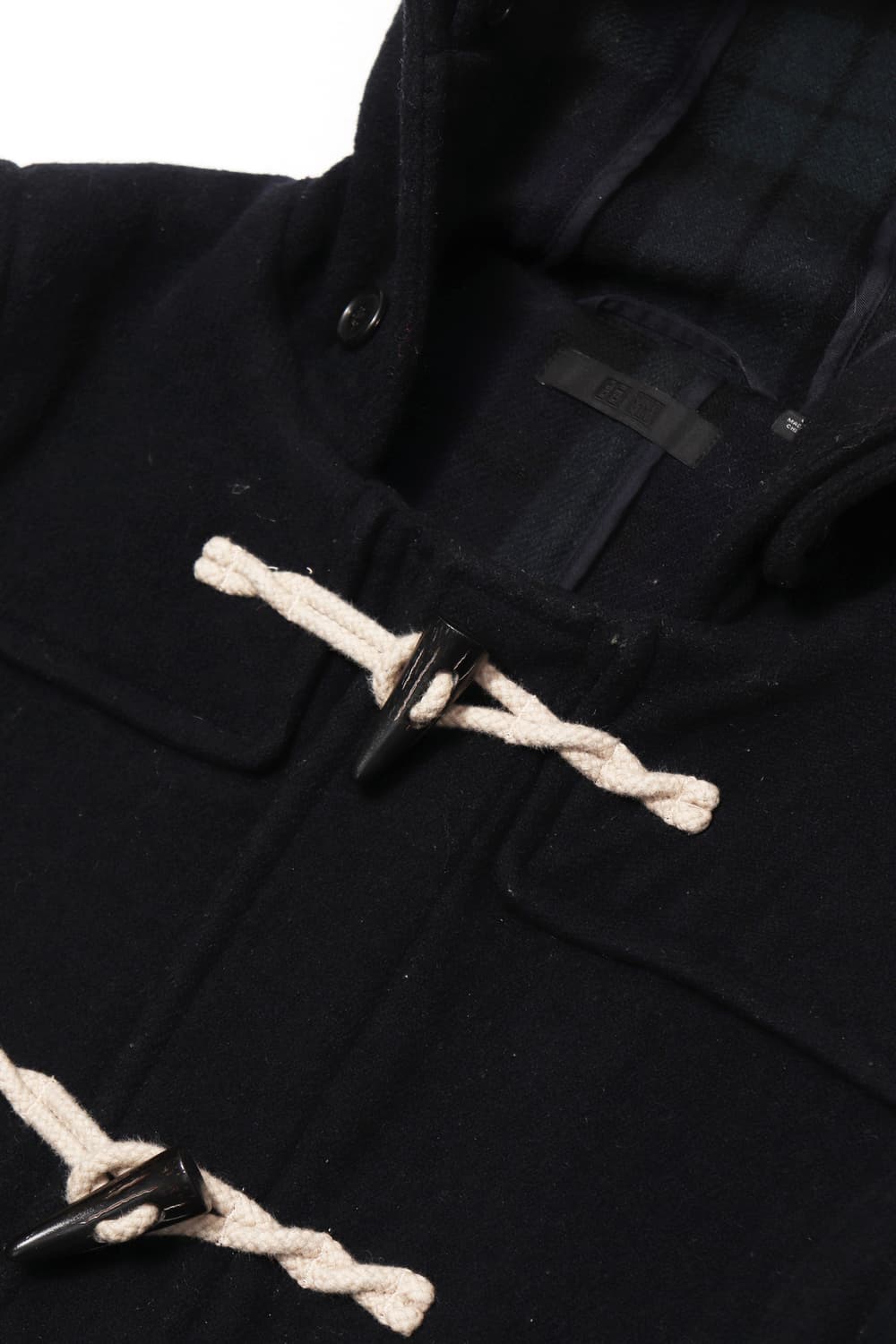 UNIQLO 다크 네이비 더플 떡볶이 코트 women L 상품이미지4