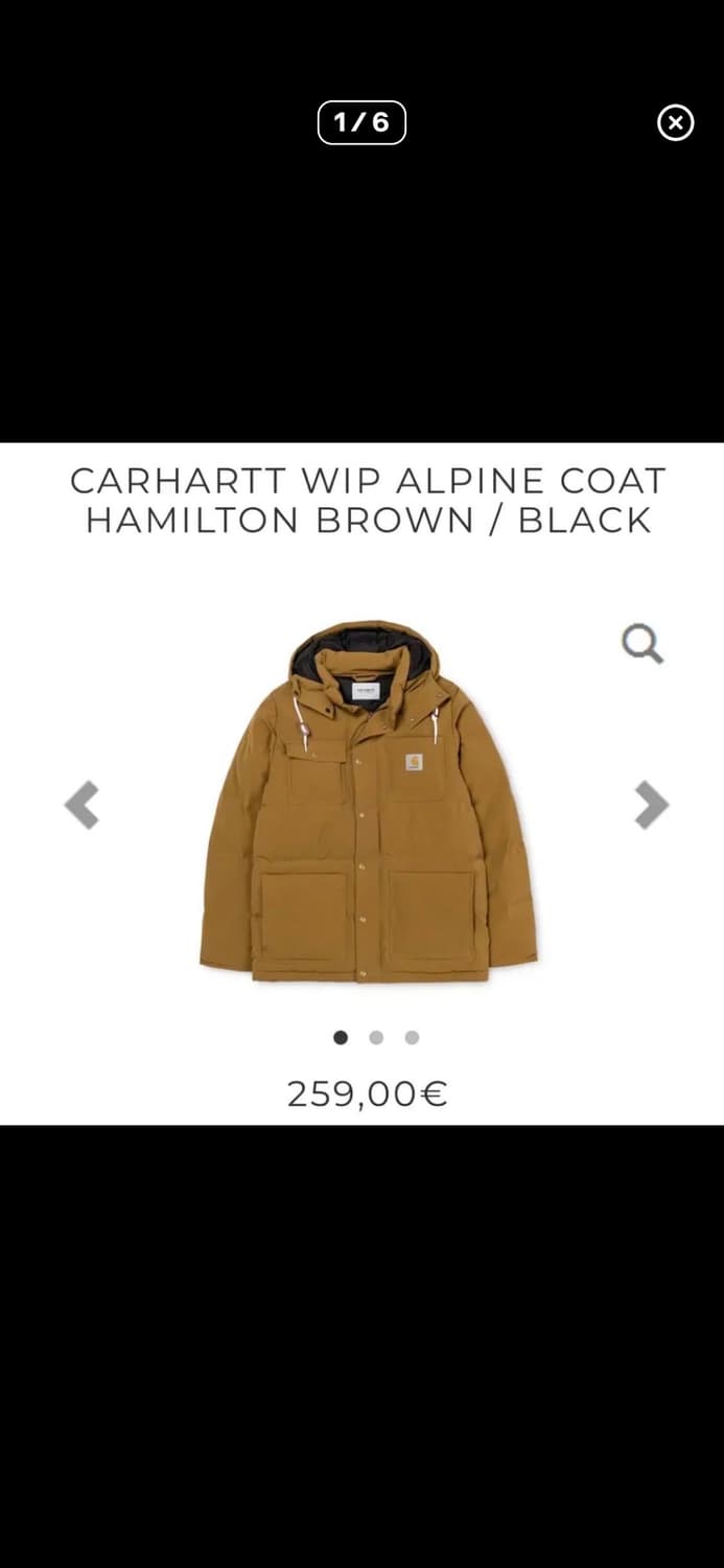 [L]칼하트Wip 알파인 코트 패딩/해밀턴브라운/모자분실 상품이미지2