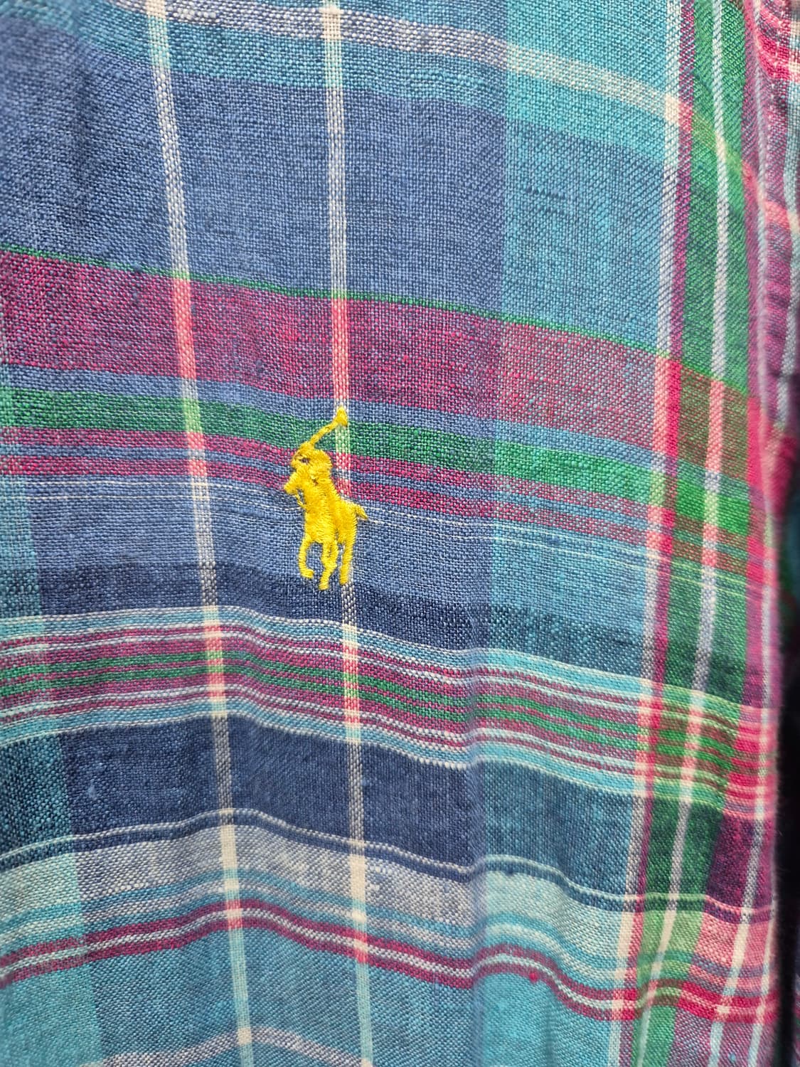 폴로 체크 린넨 셔츠  상품이미지2