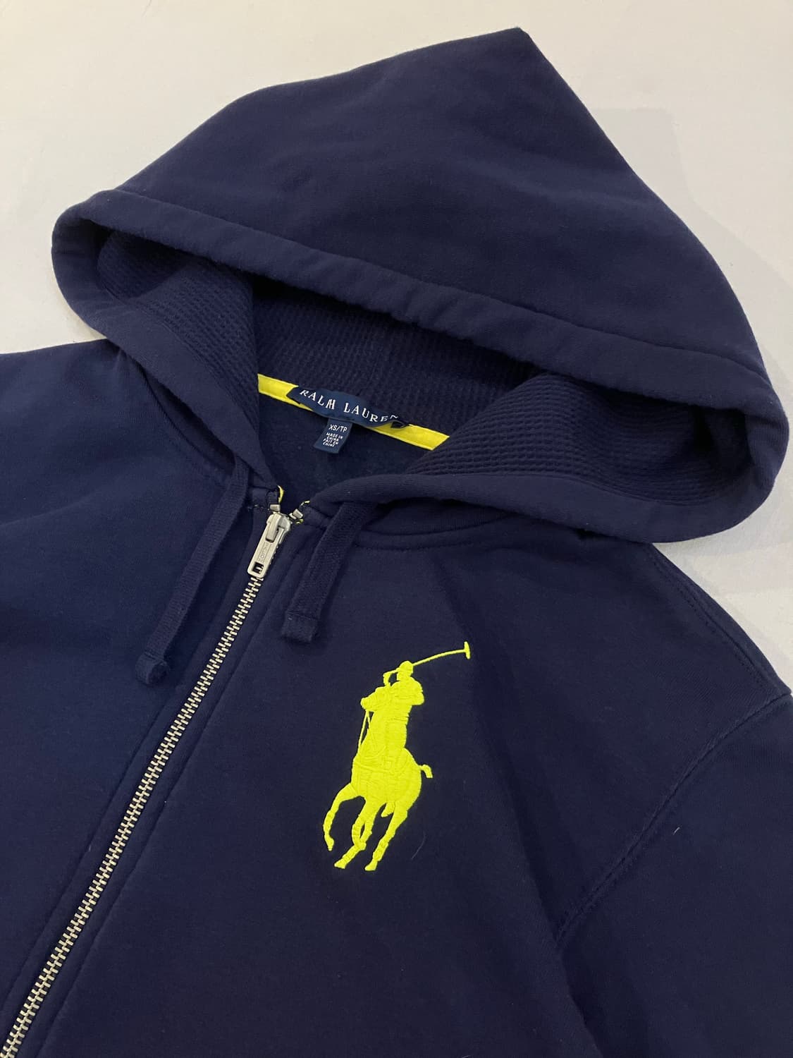 폴로 랄프로렌 딱붙핏 빅포니 후드집업 네이비 상품이미지2