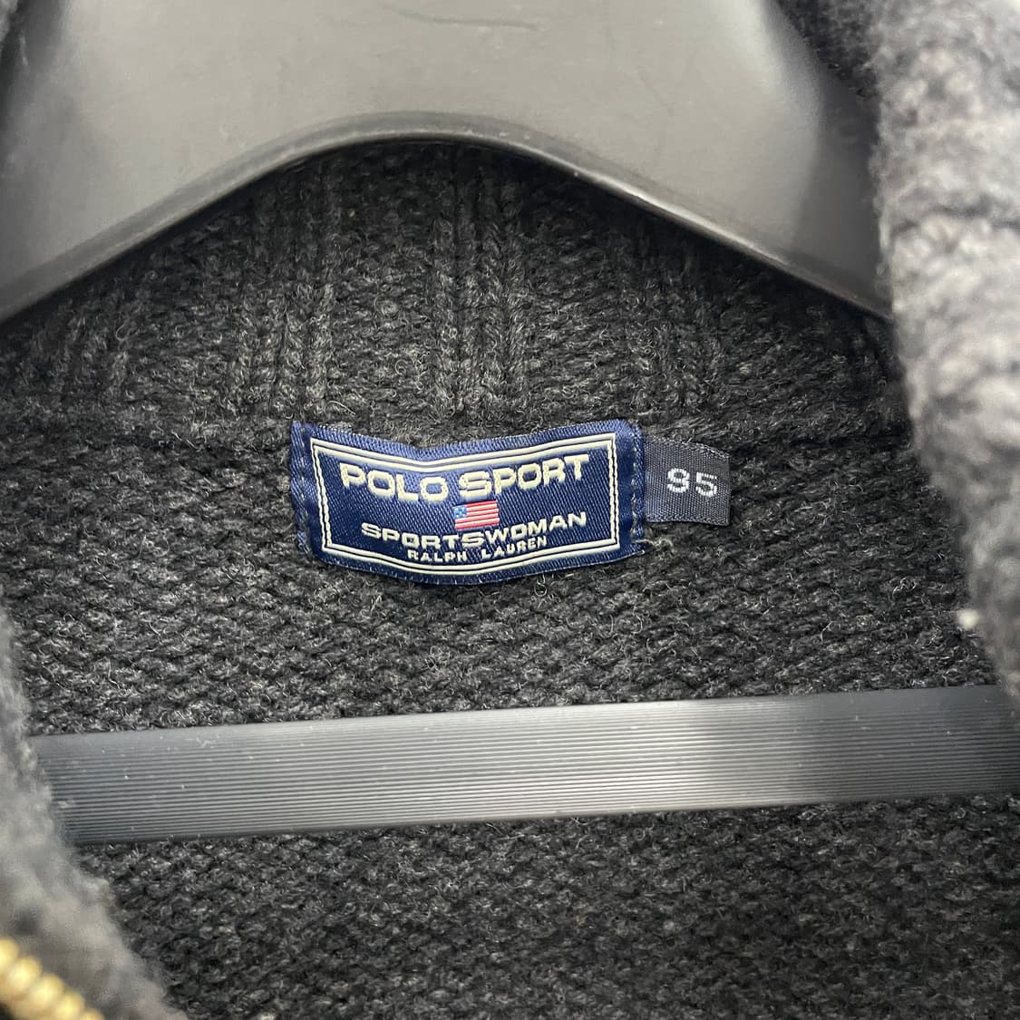 폴로 스포츠 캐시미어 혼방 니트 크롭 풀집업 자켓 상품이미지4