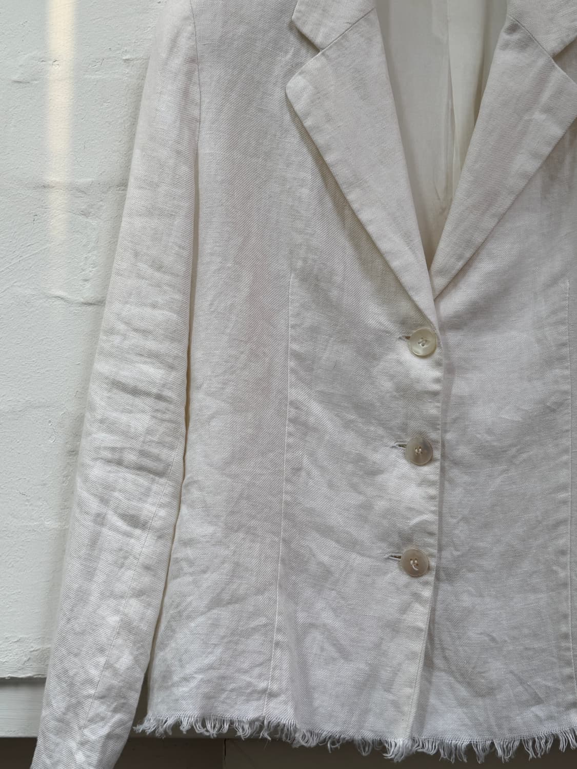 Stefania carrera 이태리 린넨 블레이저 화이트 42 상품이미지3