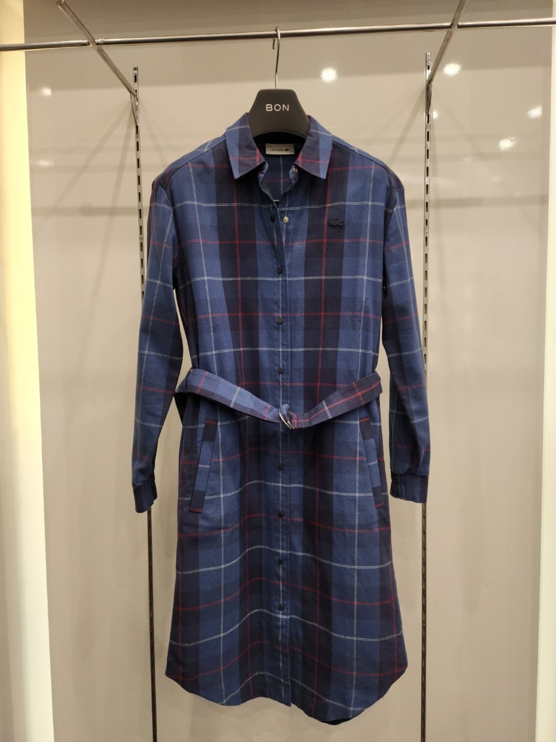 라코스테 프란넬 체크원피스34(A급) 상품이미지1