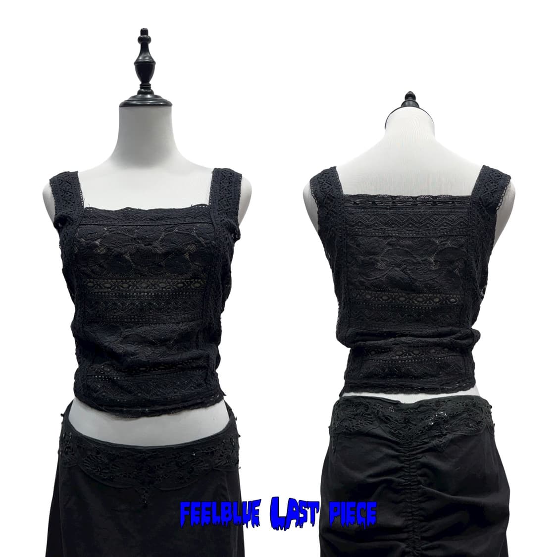 Crochet Square-Neck Tank slip top 상품이미지5