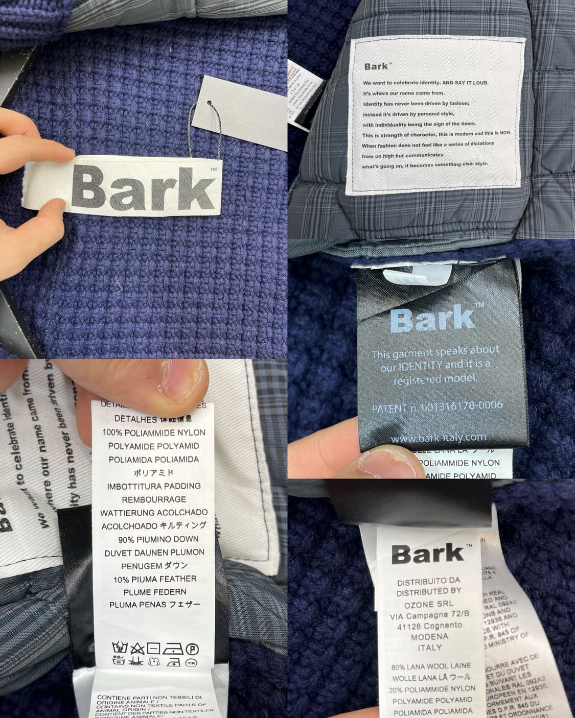 바크 이태리 패디드 니트 더플 후드 코트 상품이미지8