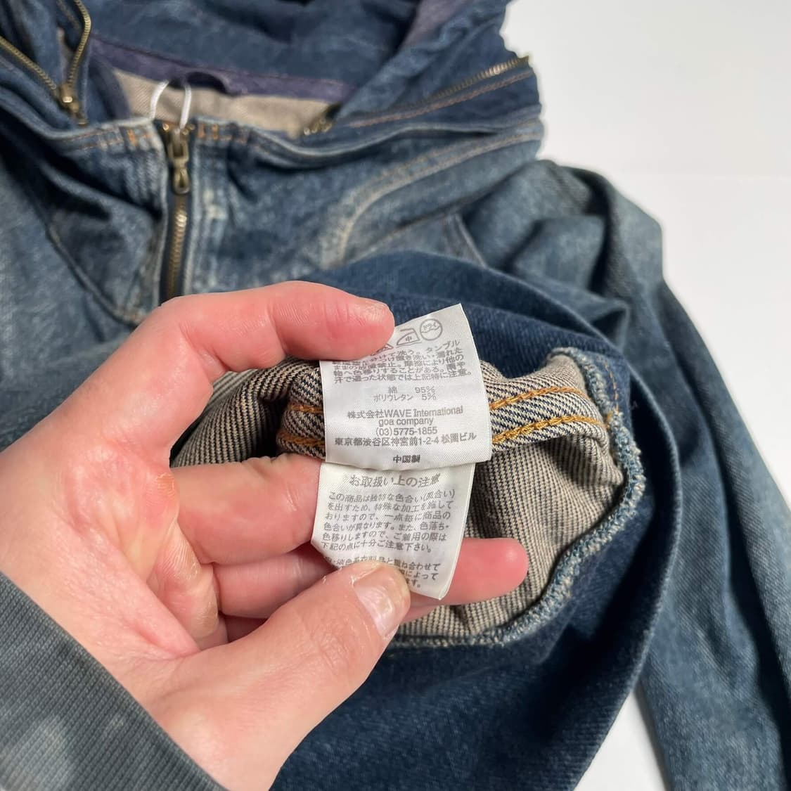 goa bono 데님 집업 후드 상품이미지7