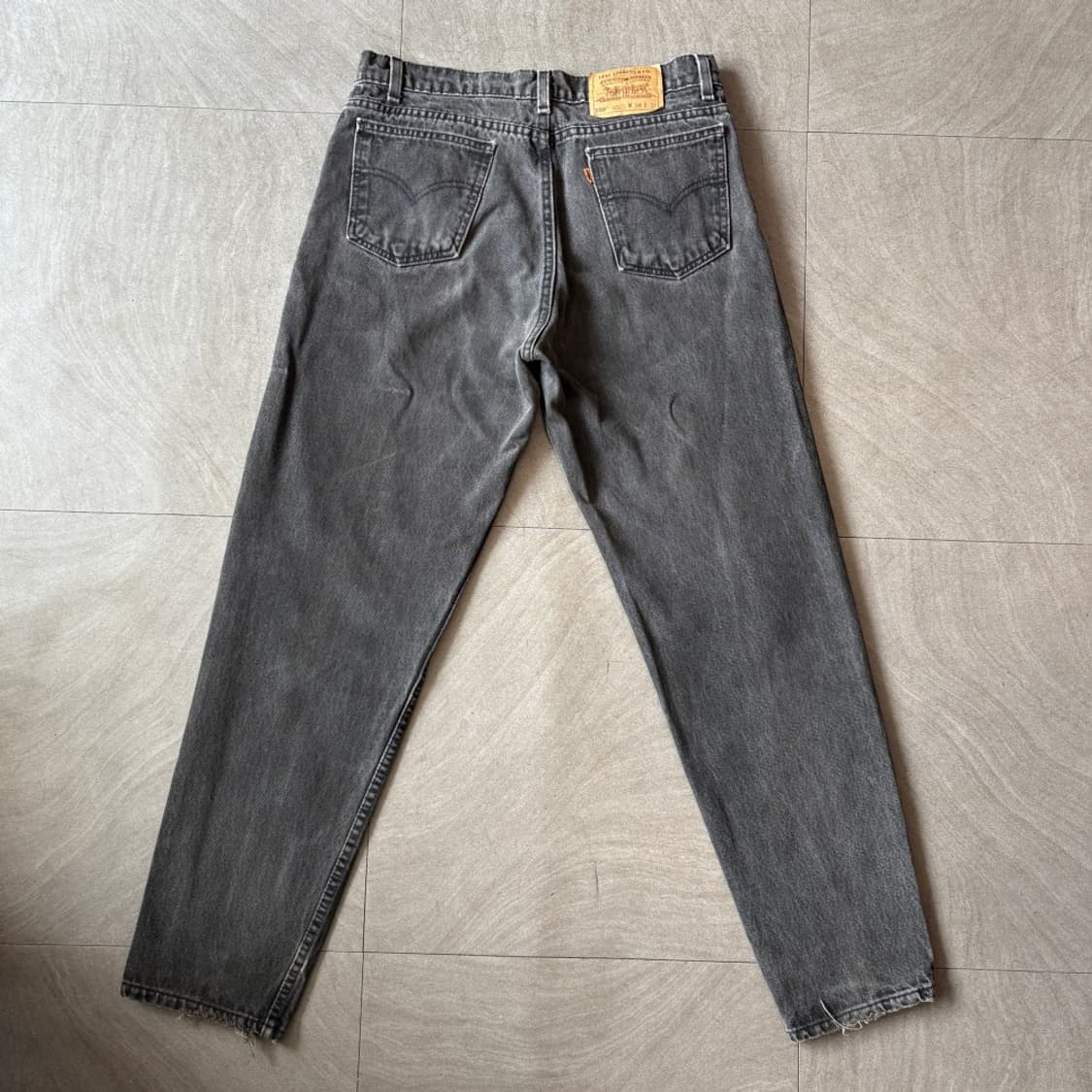 95년 미국 생산 리바이스 550 데님 오렌지탭 블랙 팬츠 상품이미지7