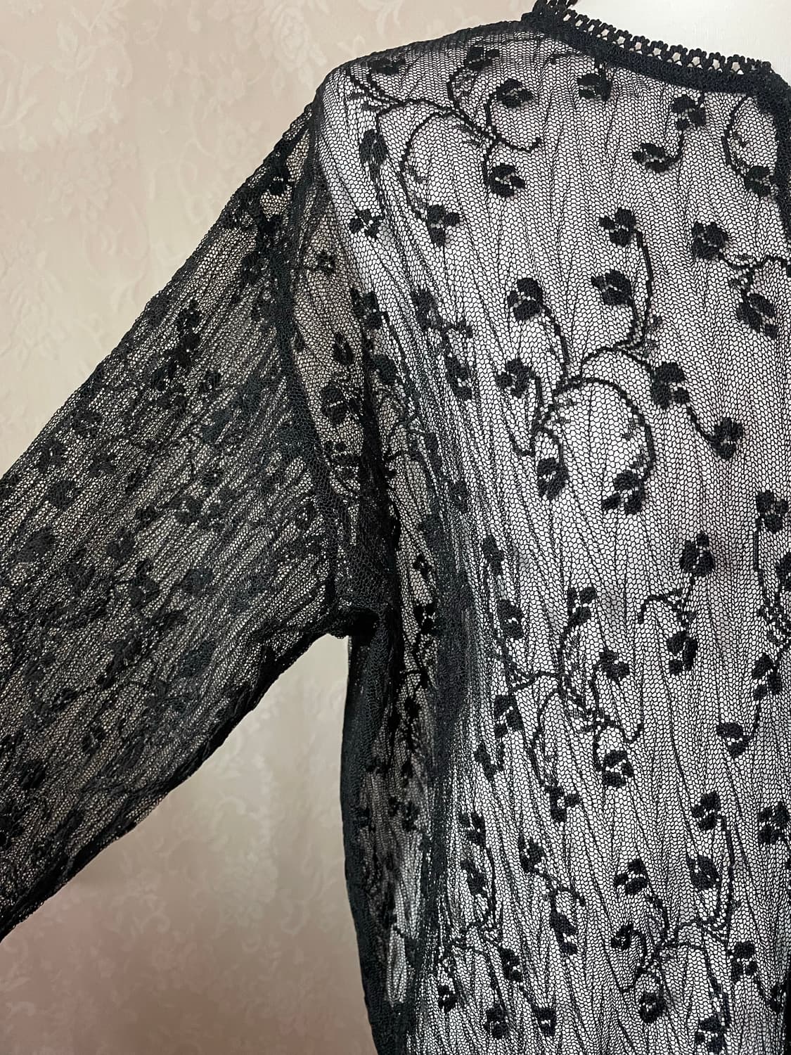 빈티지 플라워 레이스 시스루 가디건 상품이미지2