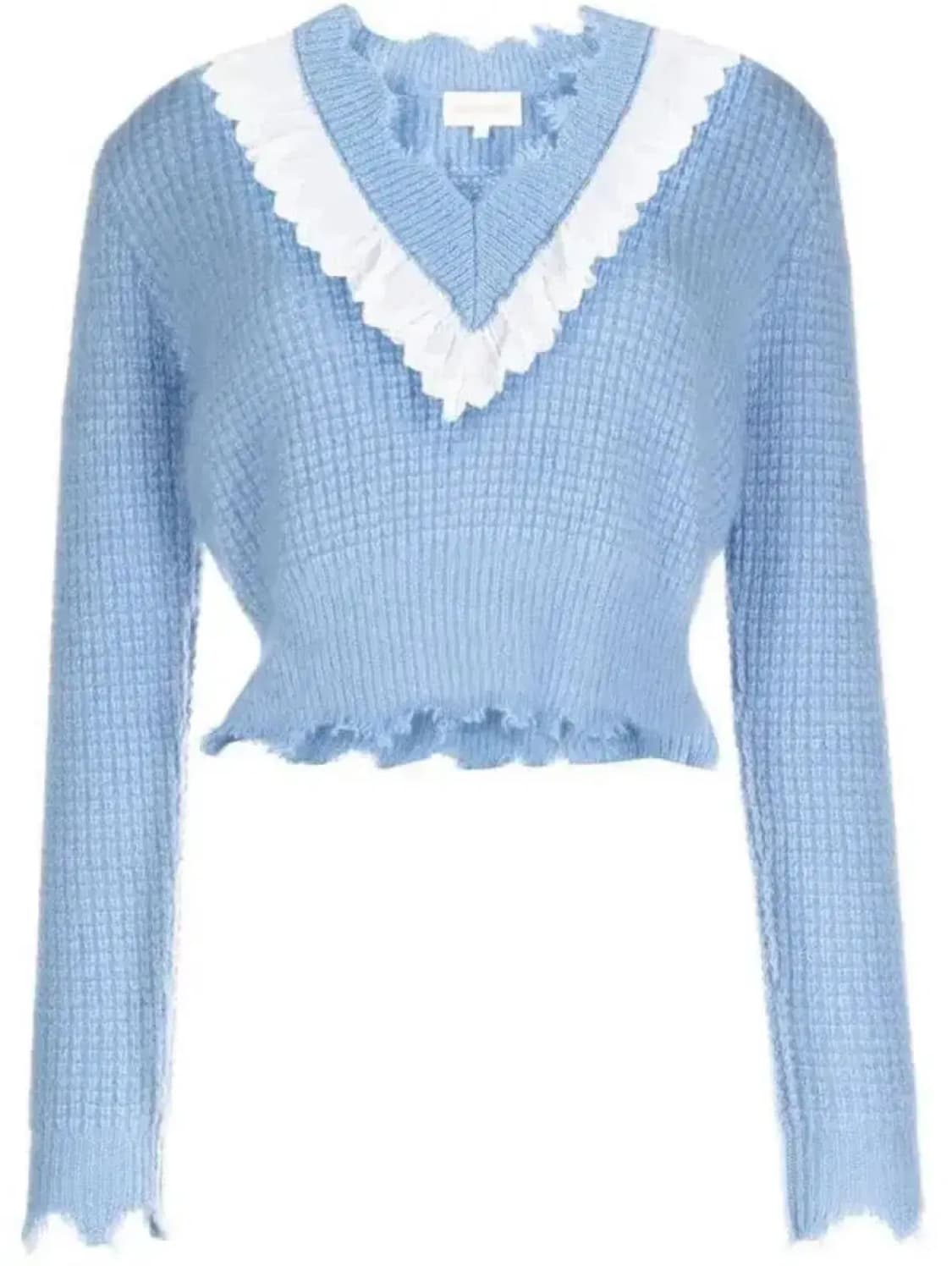 슈슈통 러플 브이넥 니트 상품이미지1