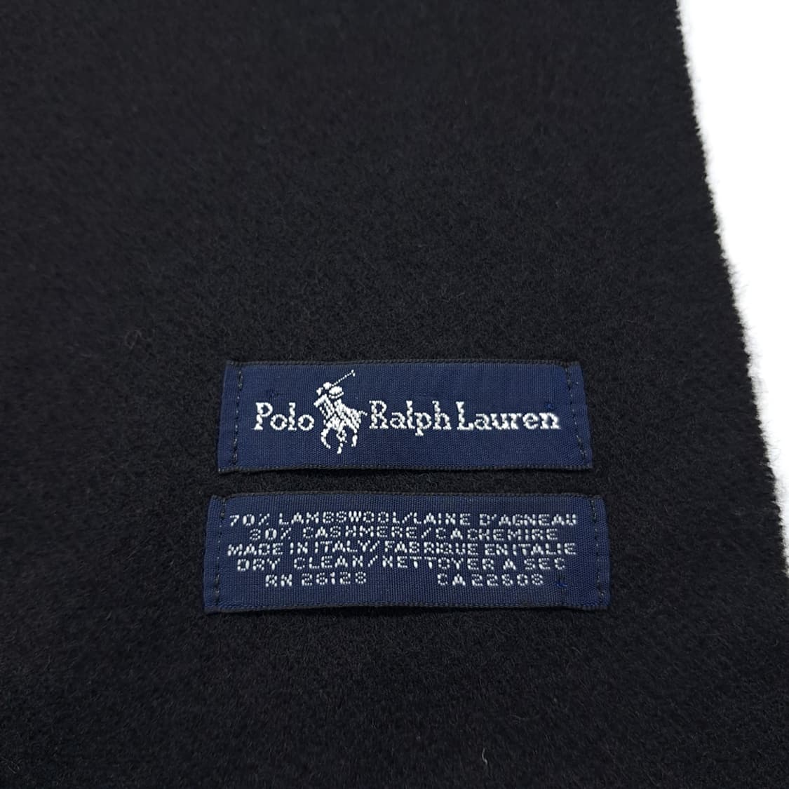 MX336 폴로 랄프로렌 블랙 램스울 캐시미어 목도리 머플러 상품이미지6