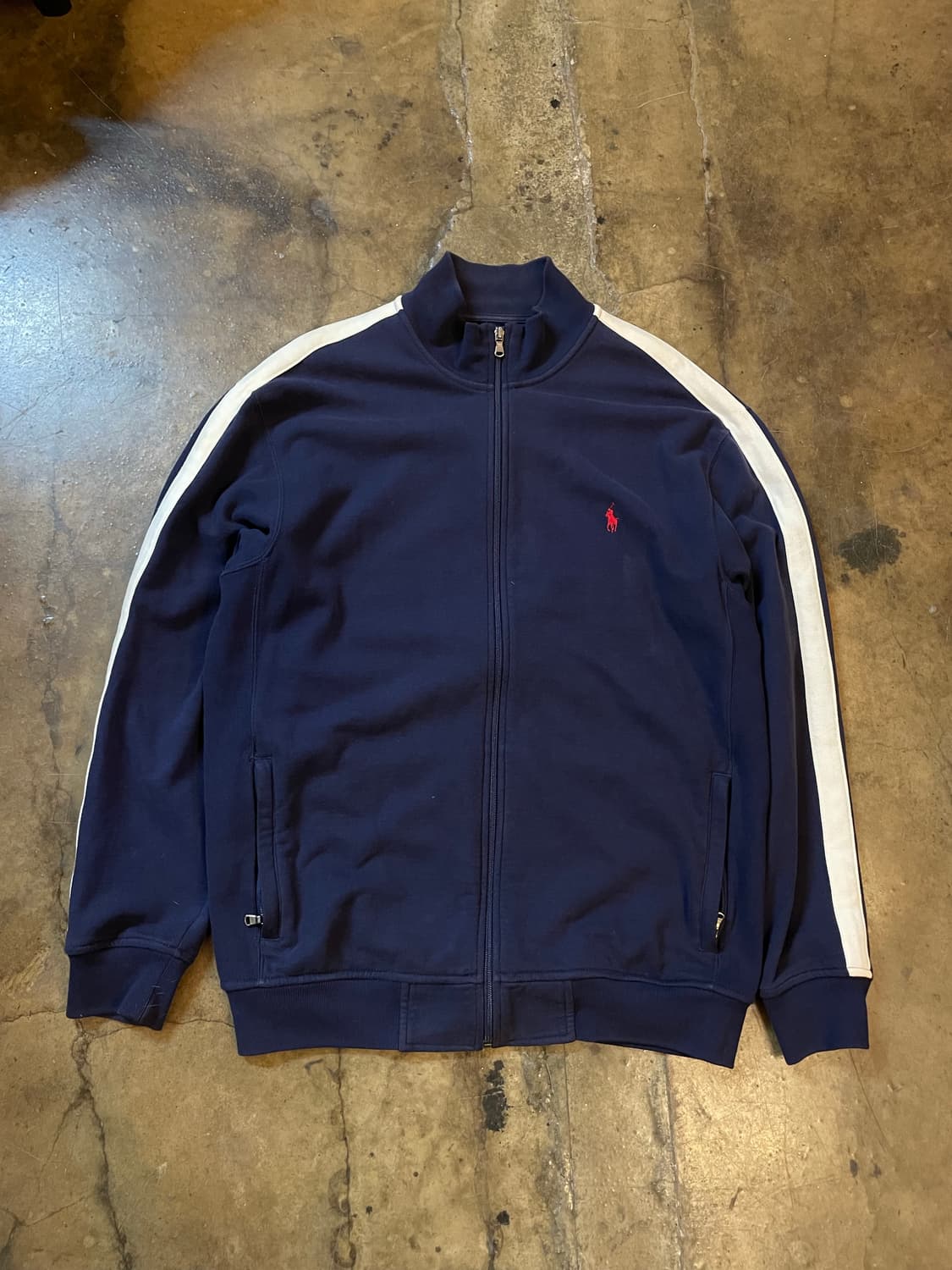 폴로 랄프로렌 인터락 풀집업 트랙 자켓 다크네이비  상품이미지1