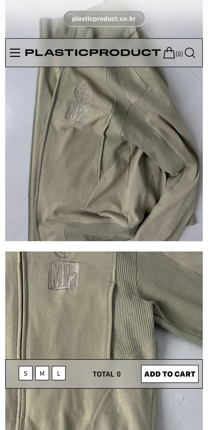 MPa contrast zipped jacket(khaki) m사이즈 상품이미지2