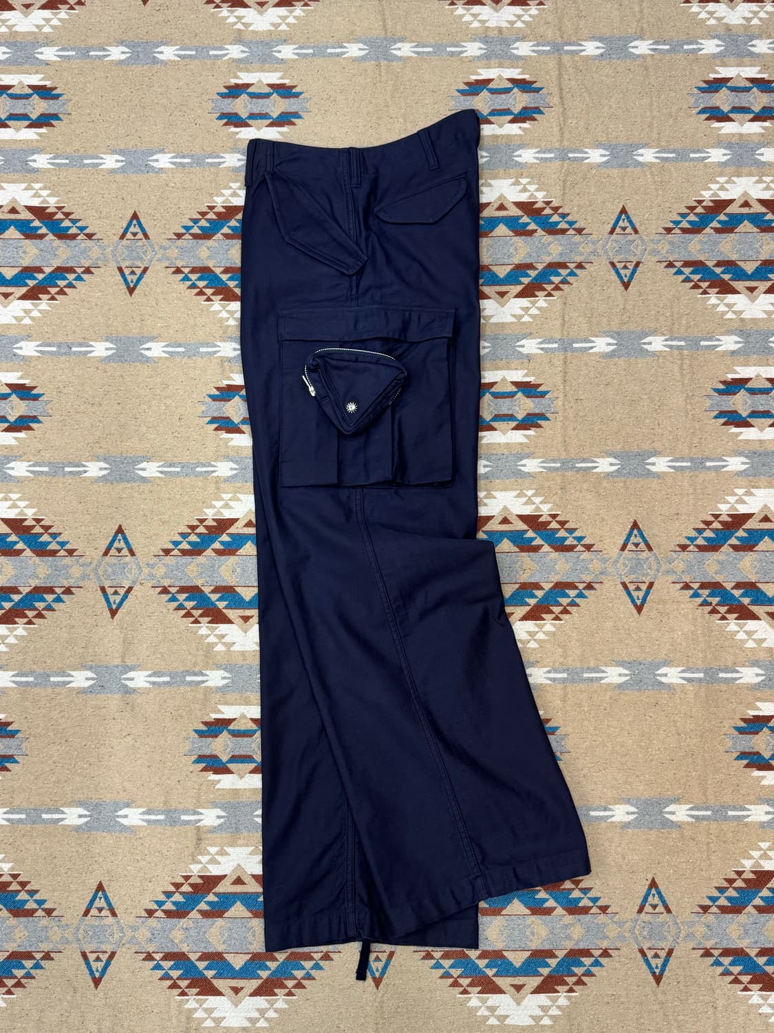 [46][M] 토가 비릴리스 코튼 카고 팬츠 네이비 상품이미지4