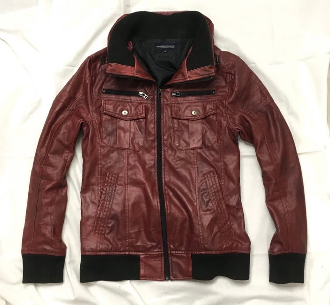 Blood red high neck jacket 상품이미지2
