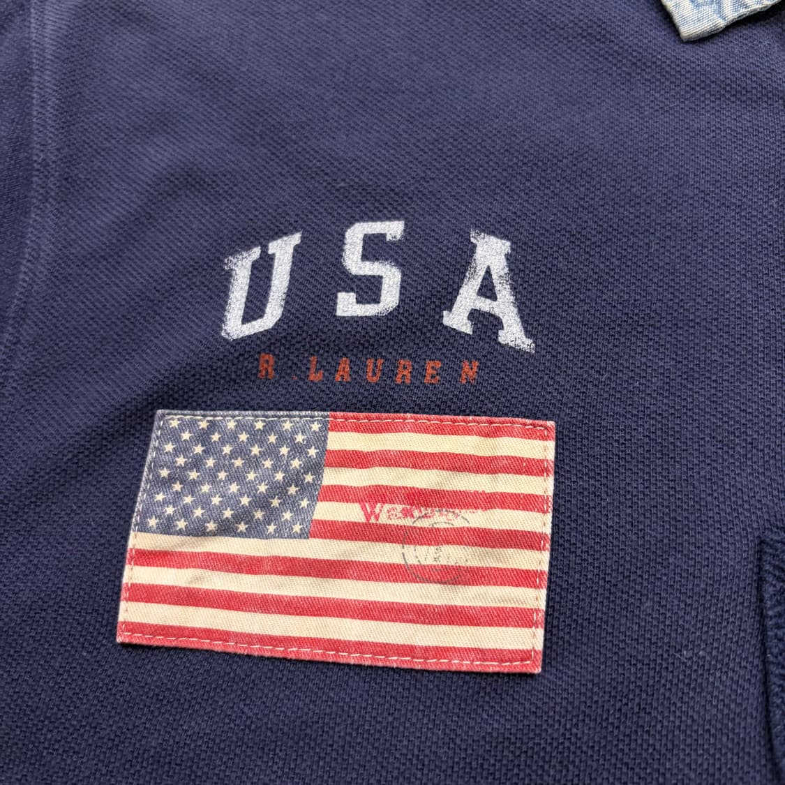 [M] 폴로 랄프로렌 네이비 USA 반팔 카라티 B228 상품이미지5