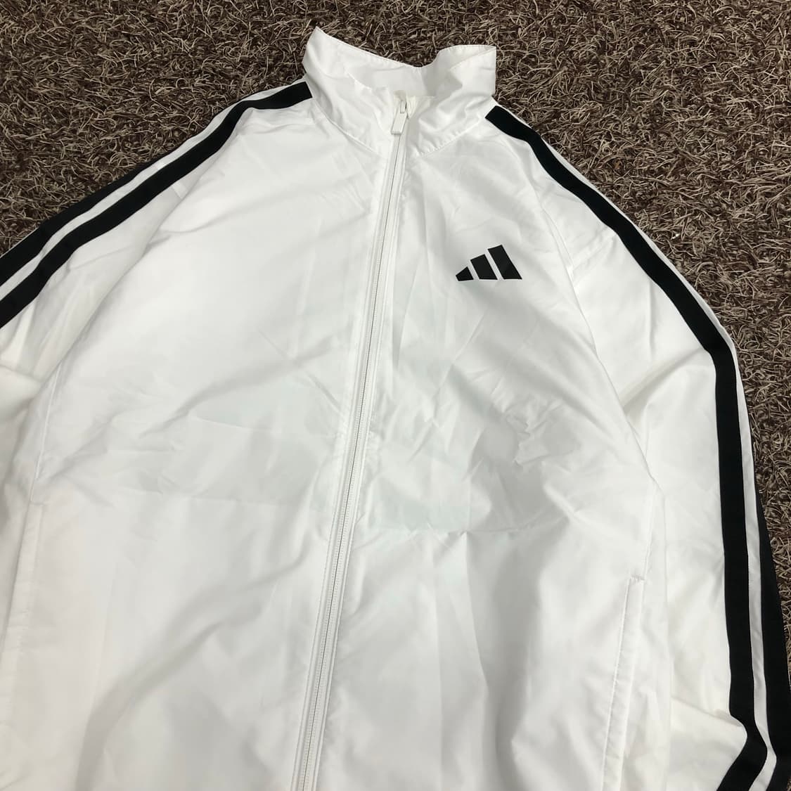 아디다스 삼선 화이트 바람막이 자켓 상품이미지2