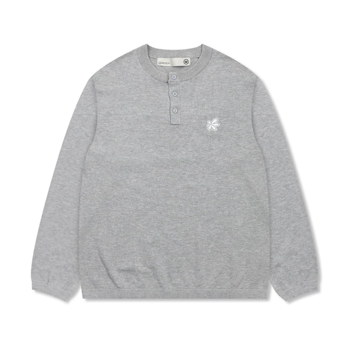 글랙 PMP 라인 아플리케 헨리넥 니트 상품이미지1