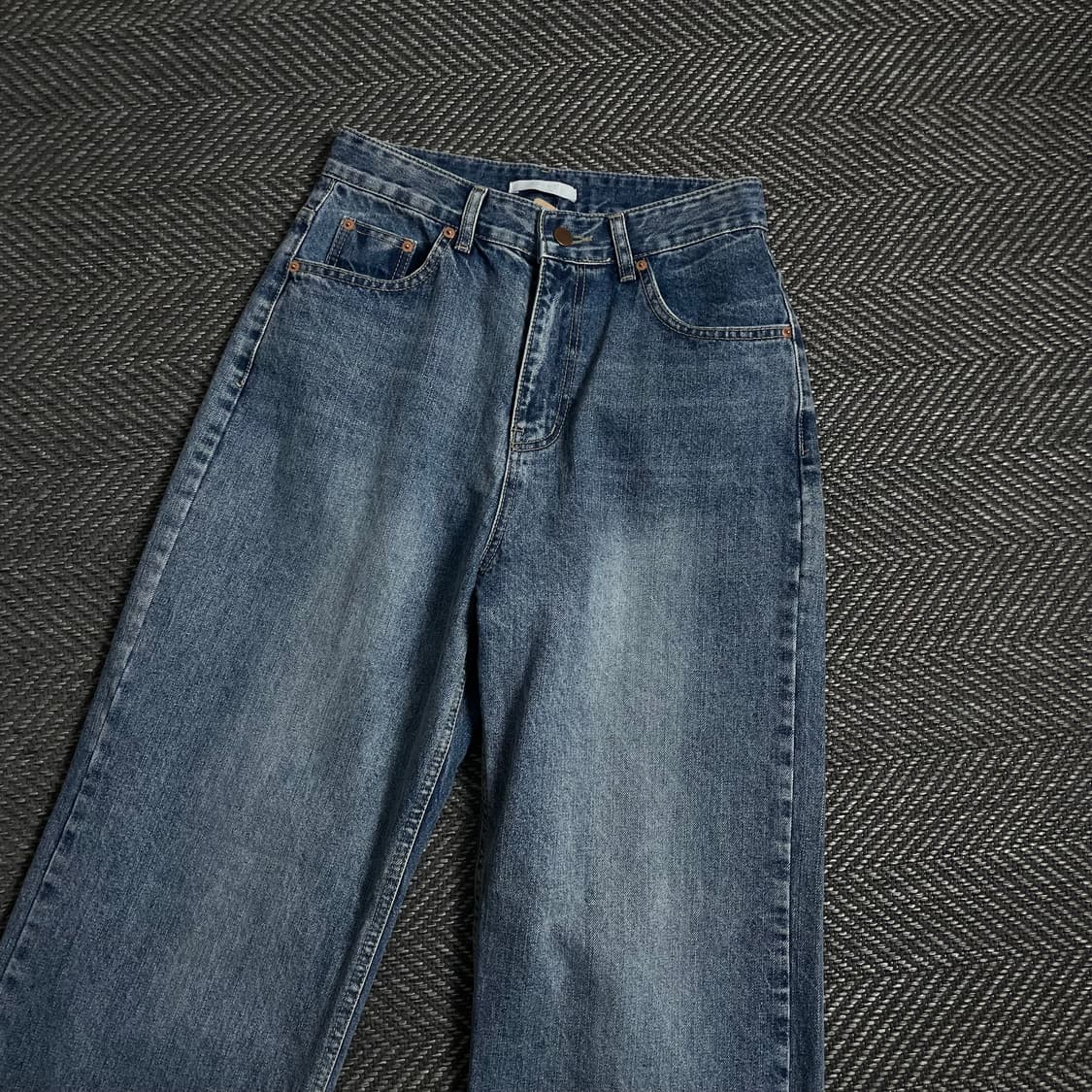 AHEAD 빈티지 와이드 워싱 데님 팬츠o 4560 상품이미지5