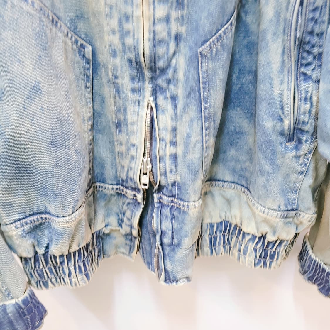 M) 워싱 프린팅 빈티지 데님자켓 상품이미지3