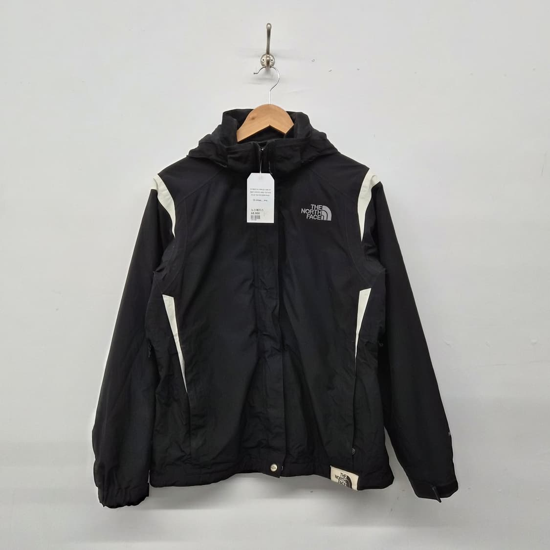 노스페이스 블랙 바람막이 후드 자켓 남성 M 상품이미지1