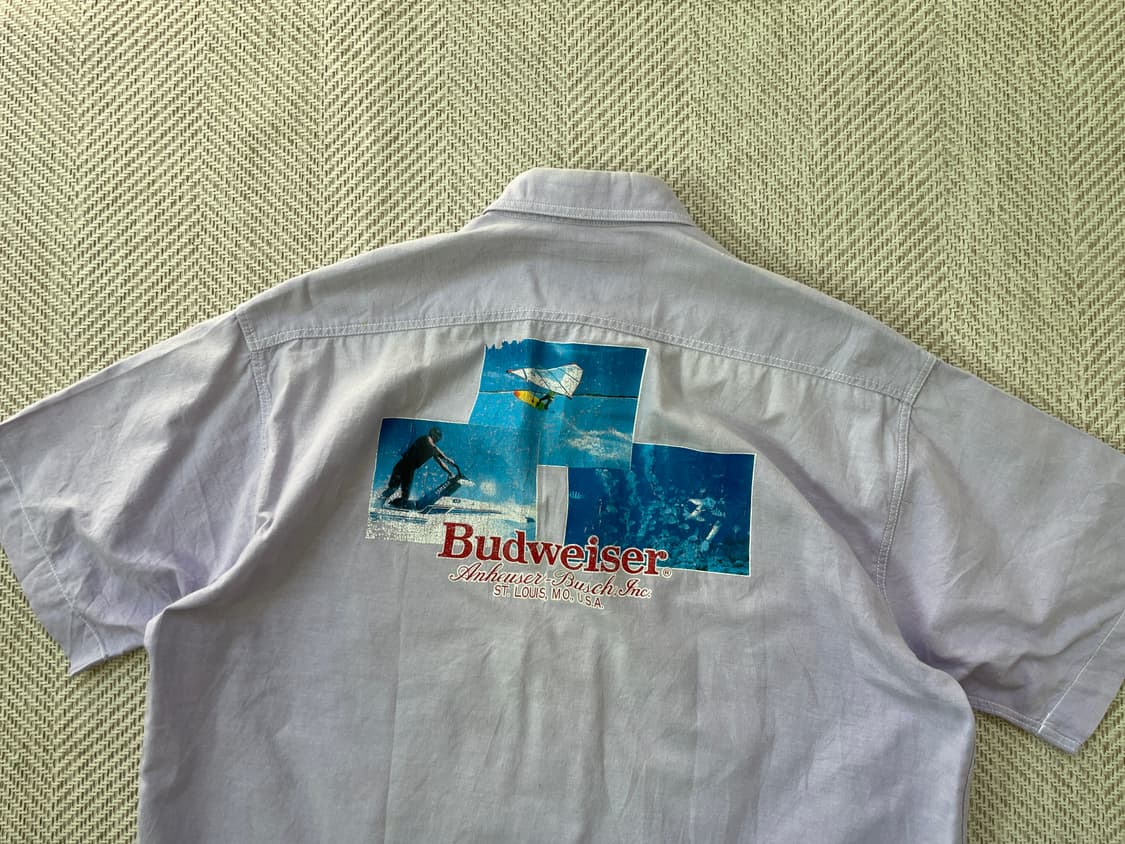 버드와이저 서프 그래픽 패치워크 반팔 셔츠 상품이미지3