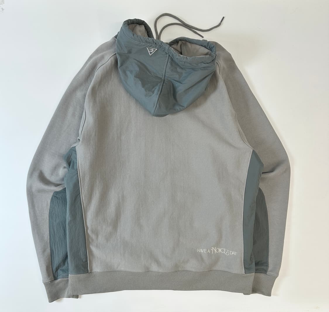 노이스 나일론패브릭 믹스 후드 오버핏L(그레이) 상품이미지2