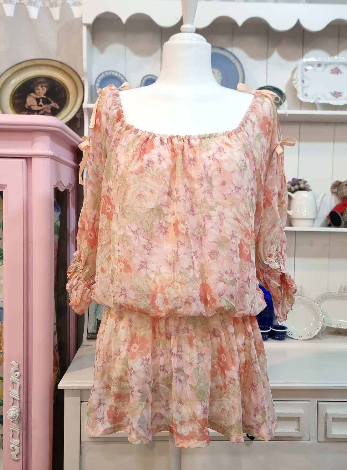 리즈리사 플라워 시폰 튜닉형원피스 상품이미지6