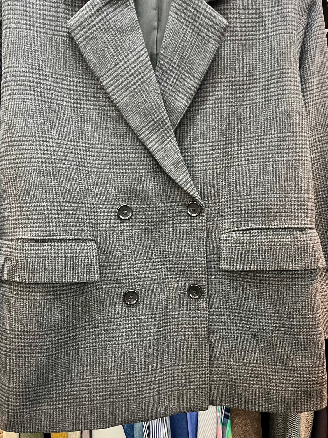 [55~66] GU 지유 체크 더블자켓 L  상품이미지2