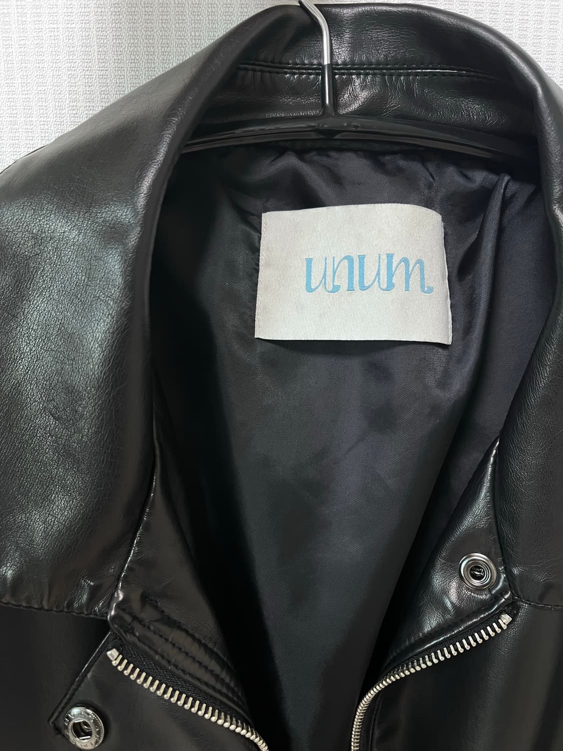 UNUM 언유즈얼마켓 워싱 레더 블루종 자켓  상품이미지3