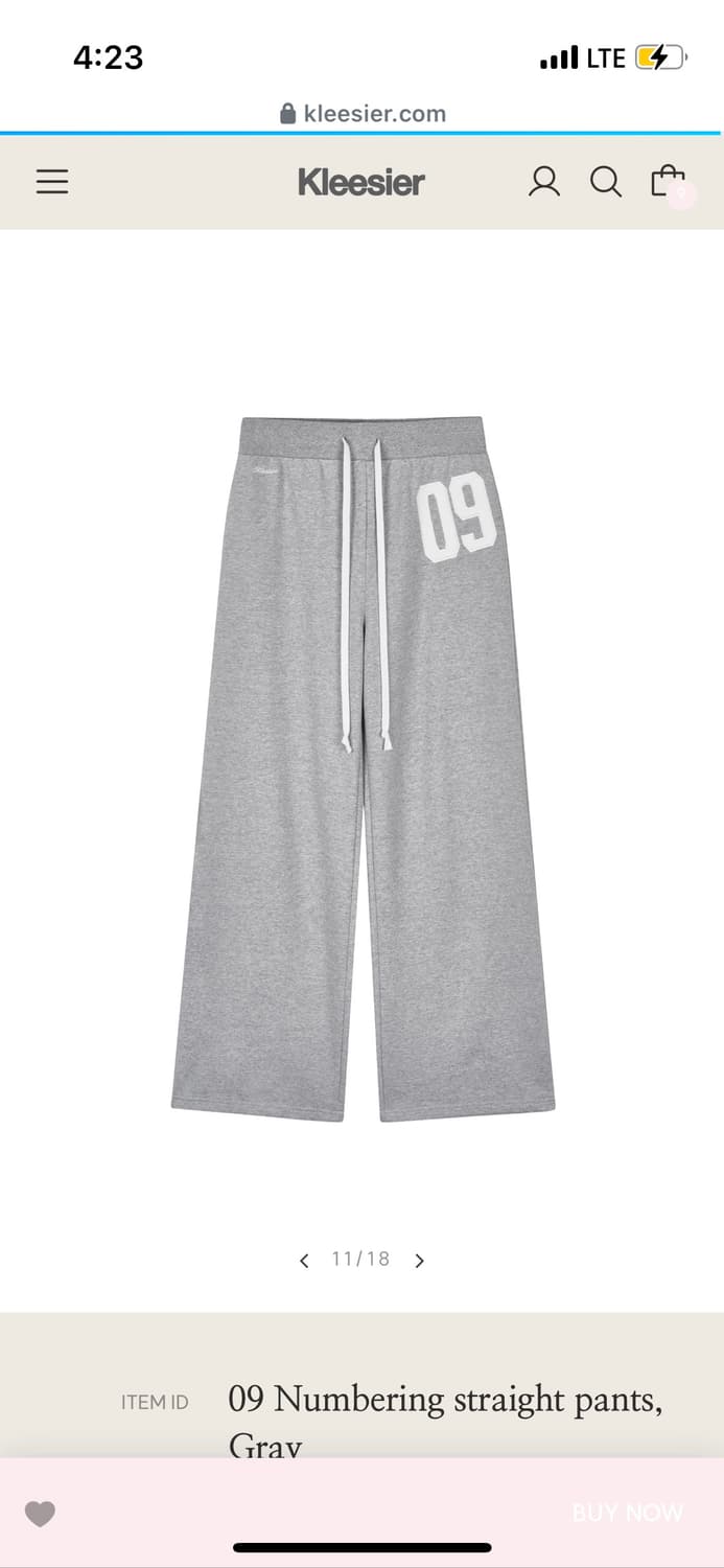 클리시어 09 넘버링 스트레이트 팬츠 상품이미지1